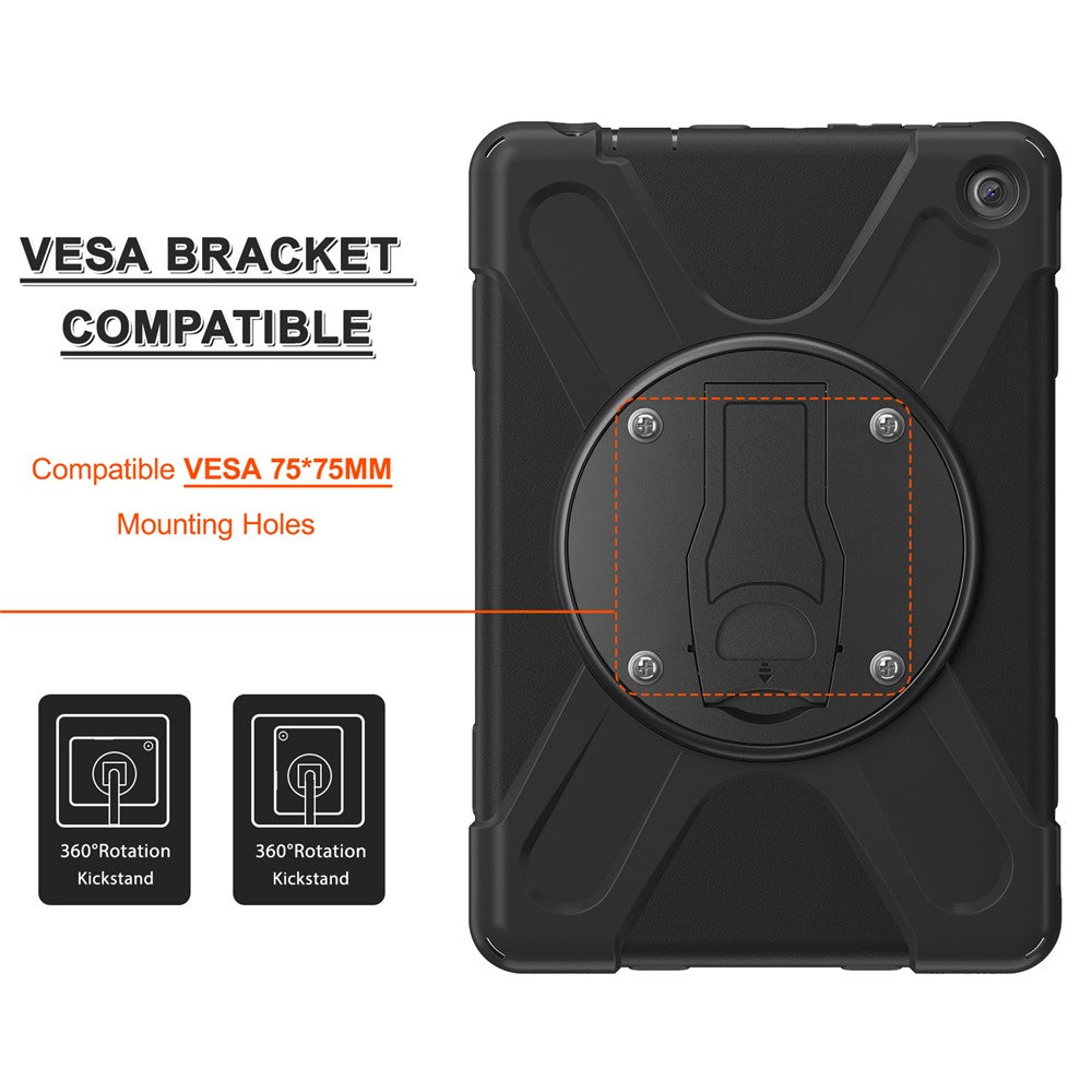 For Amazon Fire HD 10 (2023) Case Kickstand PC+Silicone Tablet Cover