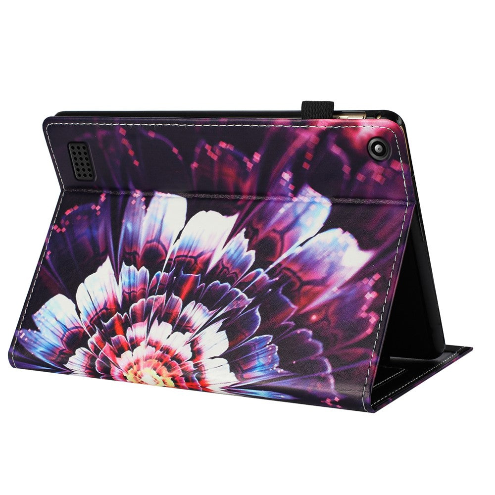 Tablet Case For Amazon Fire 7 (2019) / (2017) / 2015 Pattern Leather Cover Auto Sleep / Wake, Card Holder