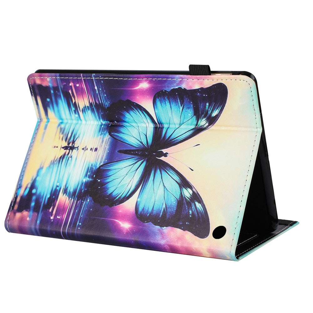 For Amazon Fire 7 (2022) Case Pattern Leather Tablet Cover with Auto Sleep / Wake, Card Holder