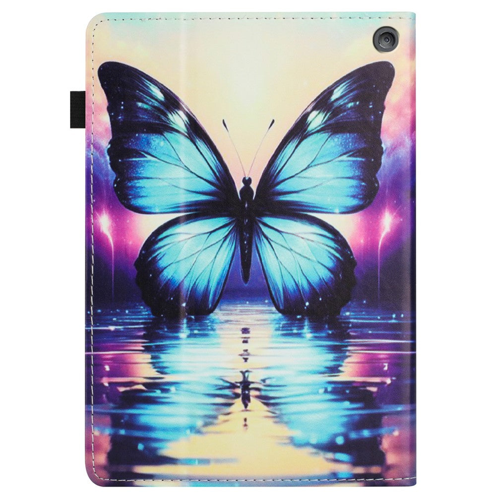 For Amazon Fire 7 (2022) Case Pattern Leather Tablet Cover with Auto Sleep / Wake, Card Holder