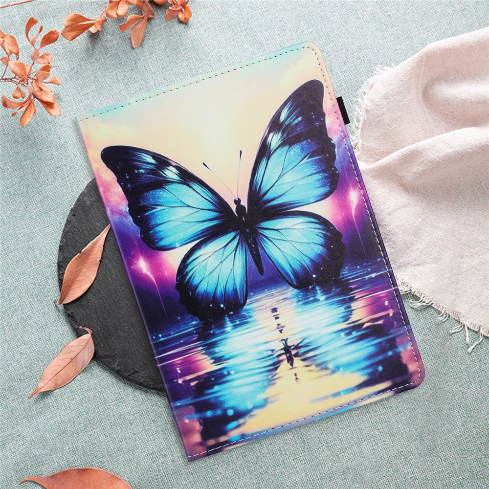 For Amazon Fire 7 (2022) Case Pattern Leather Tablet Cover with Auto Sleep / Wake, Card Holder