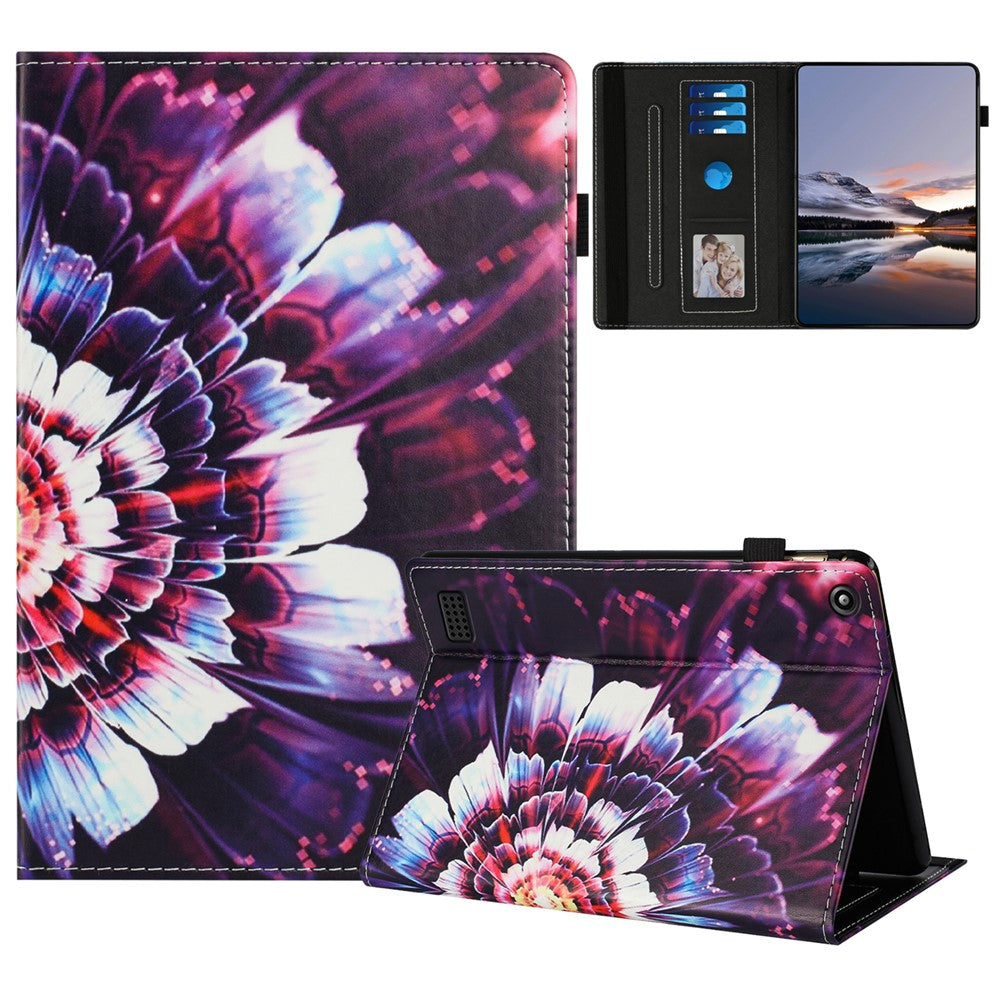 Tablet Case For Amazon Fire HD 8 (2018) / (2017) / (2016) Pattern Leather Cover with Auto Sleep / Wake, Card Holder