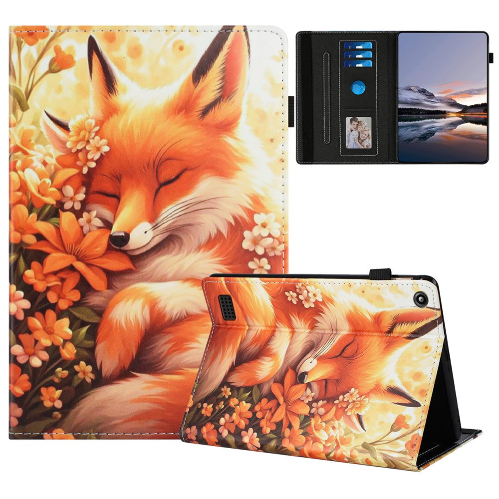 Tablet Case For Amazon Fire HD 8 (2018) / (2017) / (2016) Pattern Leather Cover with Auto Sleep / Wake, Card Holder