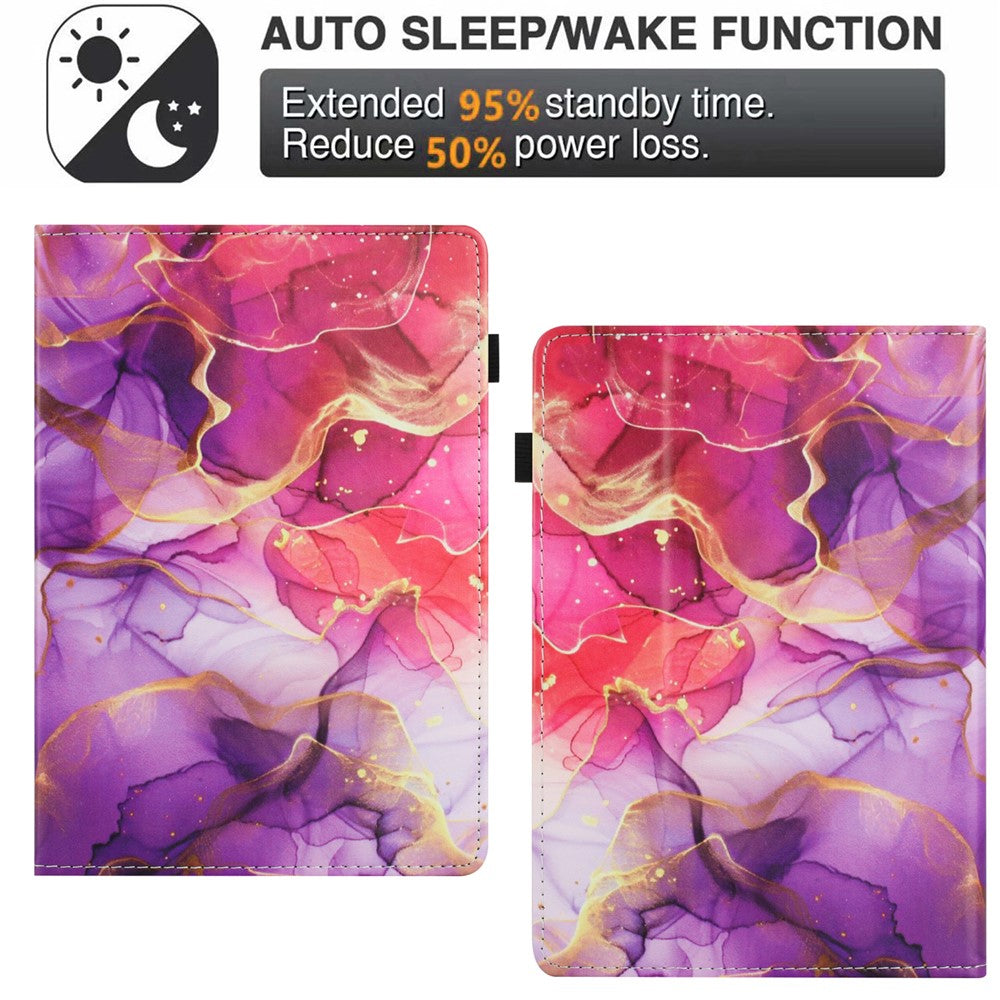 For Amazon Kindle Youth Edition 2022 Case Pattern Leather Tablet Cover with Auto Sleep / Wake, Card Holder