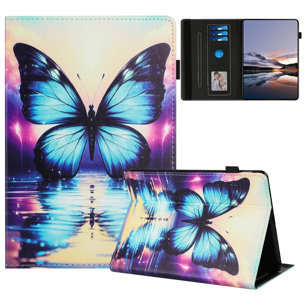 For Amazon Kindle Youth Edition 2022 Case Pattern Leather Tablet Cover with Auto Sleep / Wake, Card Holder