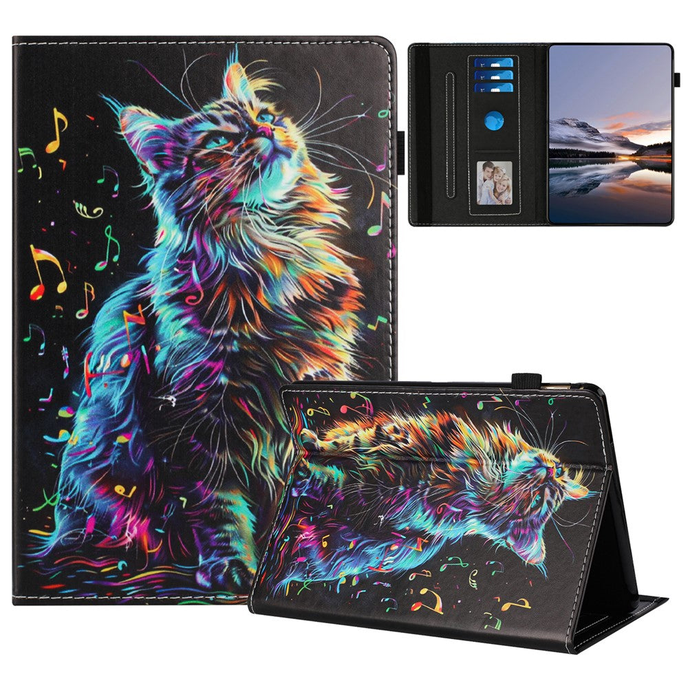 For Amazon Kindle Youth Edition 2022 Case Pattern Leather Tablet Cover with Auto Sleep / Wake, Card Holder