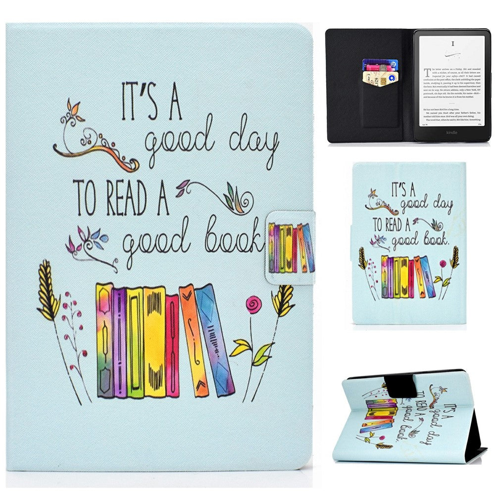For Amazon Kindle Paperwhite (2024) Case Stand Pattern Printed Leather Cover
