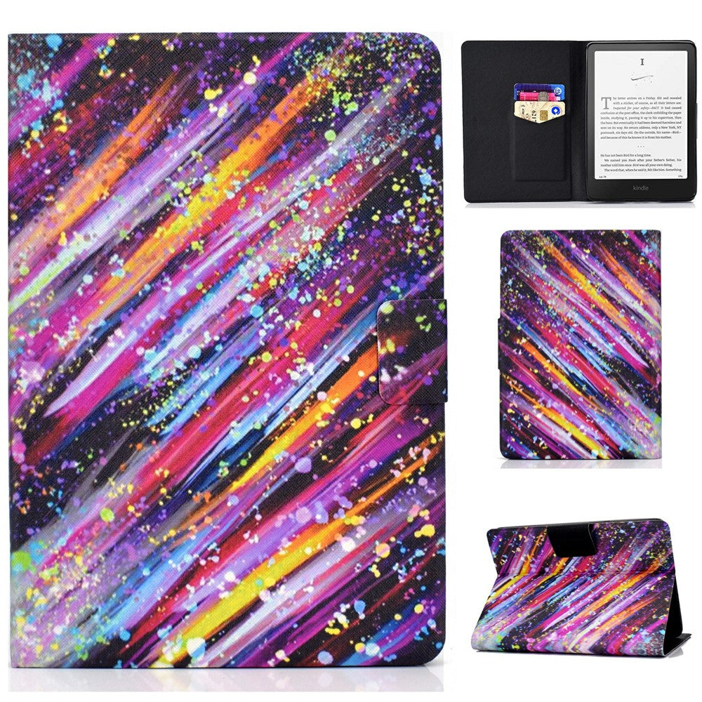 For Amazon Kindle Paperwhite (2024) Case Stand Pattern Printed Leather Cover