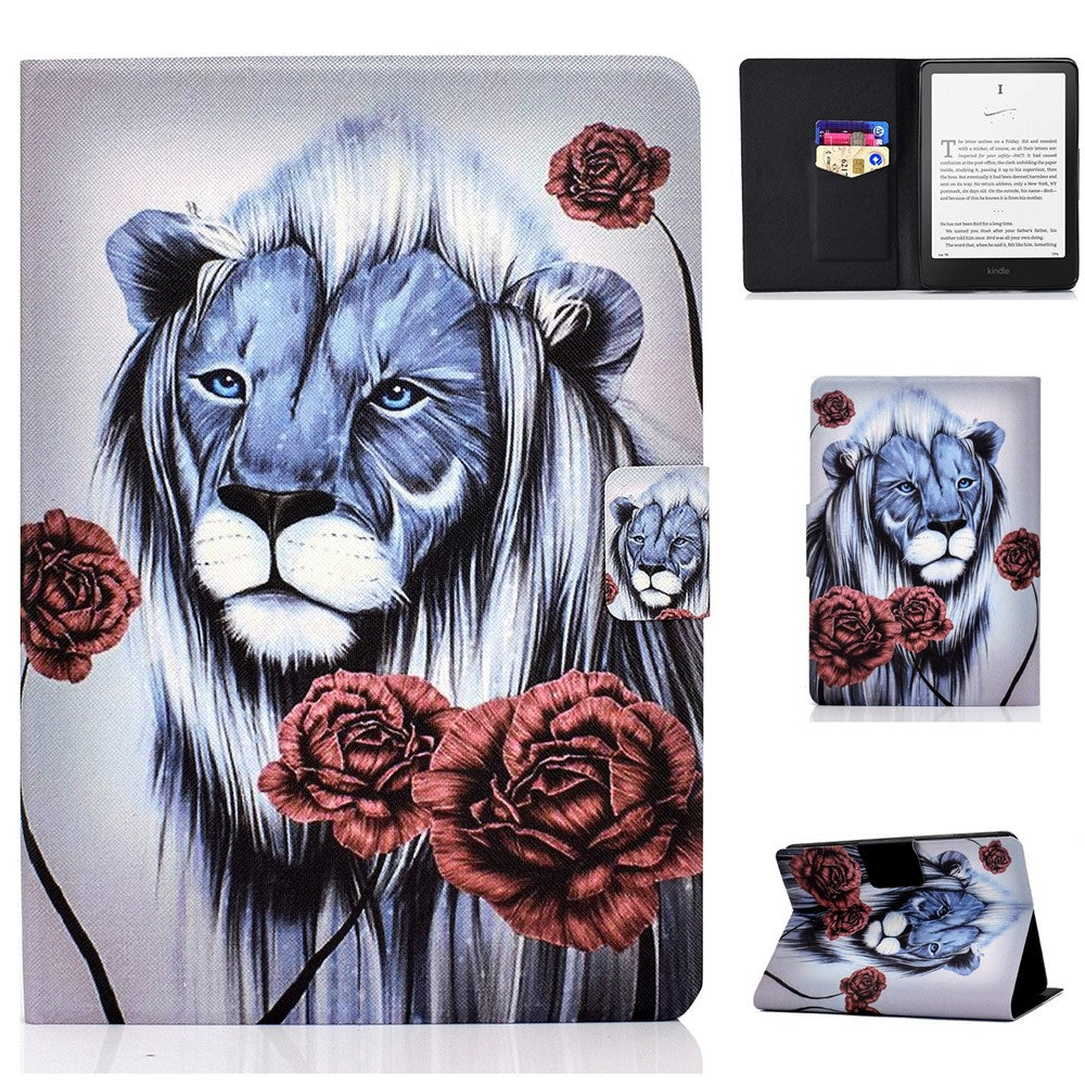 For Amazon Kindle Paperwhite (2024) Case Stand Pattern Printed Leather Cover