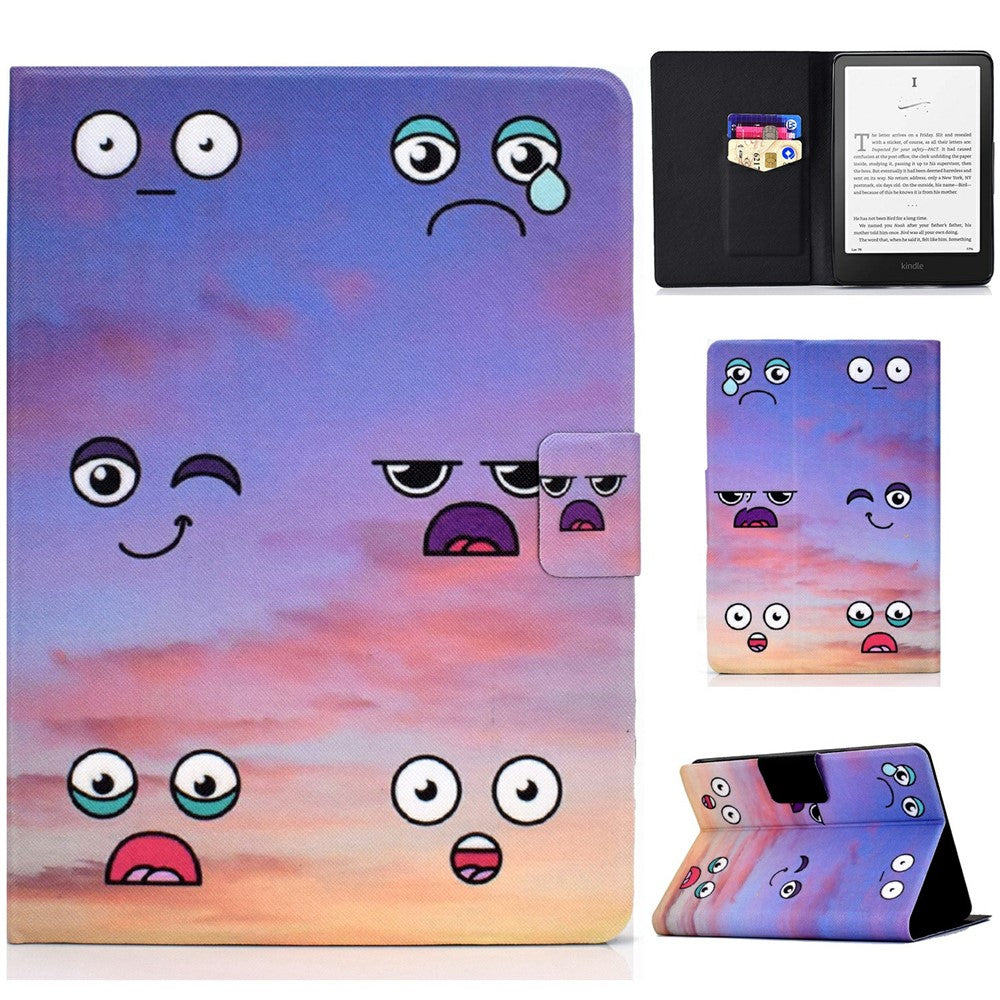 For Amazon Kindle Paperwhite (2024) Case Stand Pattern Printed Leather Cover