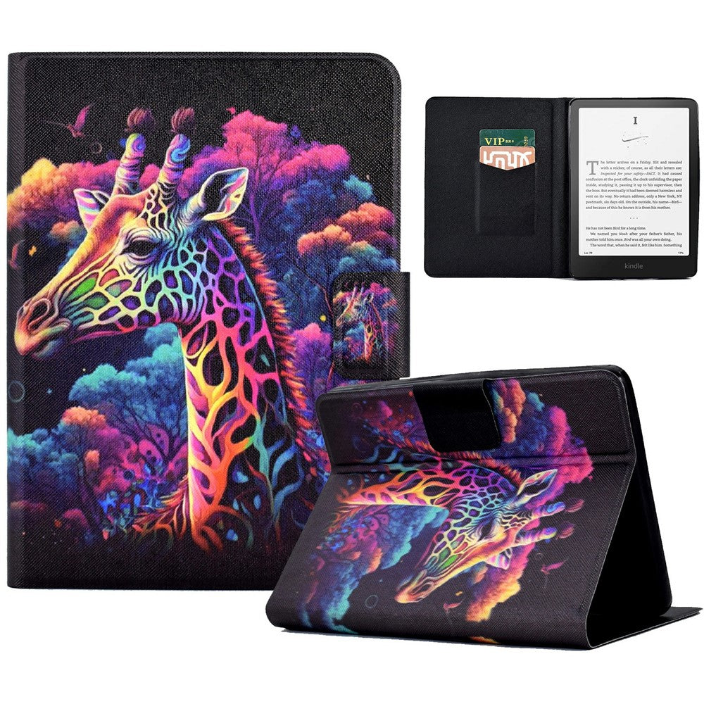 For Amazon Kindle Paperwhite (2024) Case Stand Pattern Printed Leather Cover