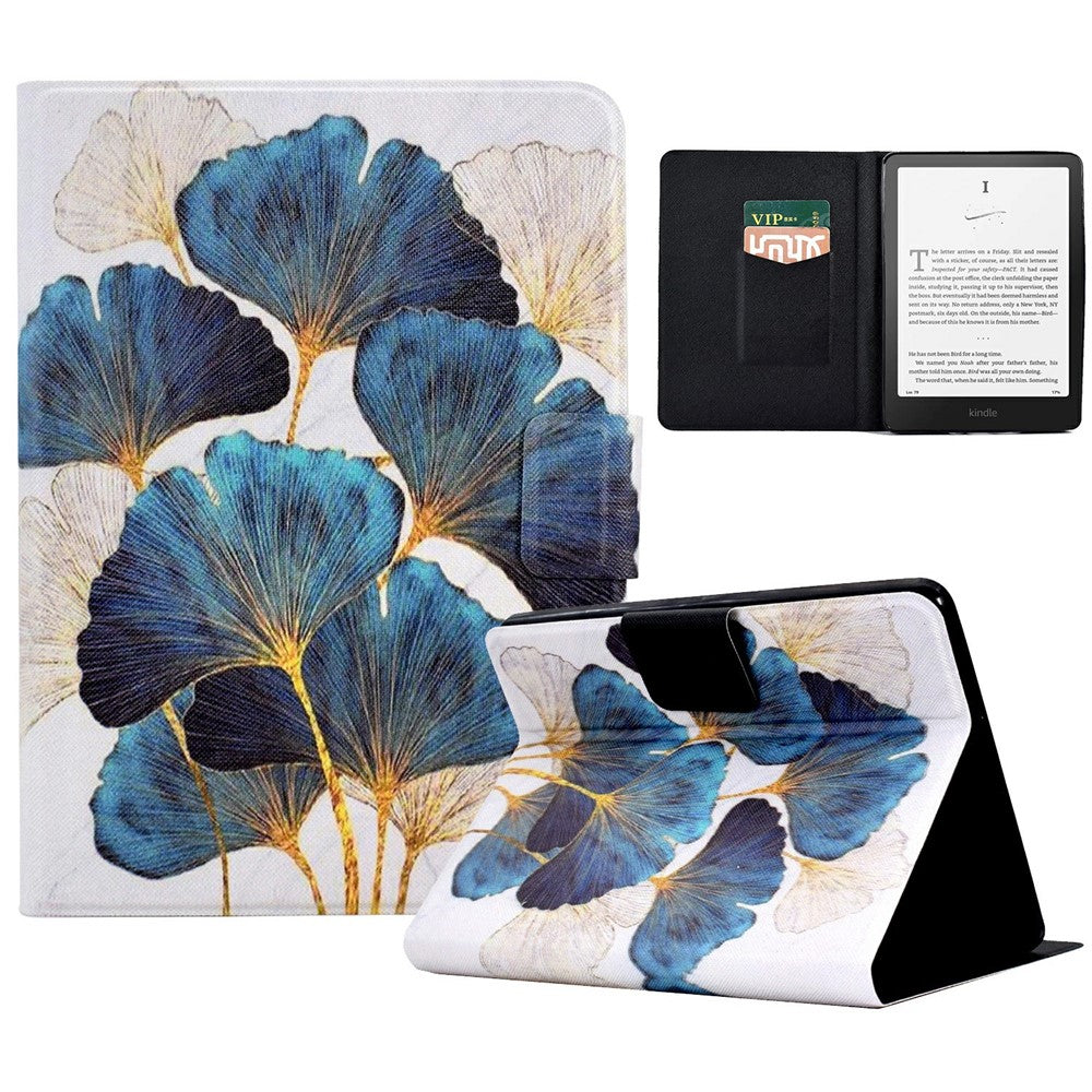 For Amazon Kindle Paperwhite (2024) Case Stand Pattern Printed Leather Cover