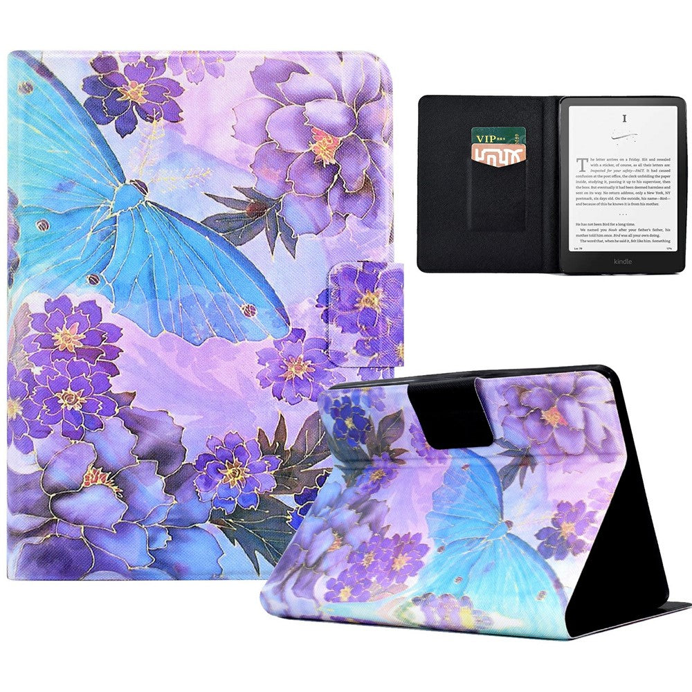 For Amazon Kindle Paperwhite (2024) Case Stand Pattern Printed Leather Cover