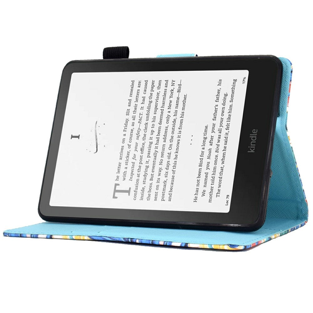 For Amazon Kindle Paperwhite (2024) Case Card Holder Stand Pattern Printing Leather Cover