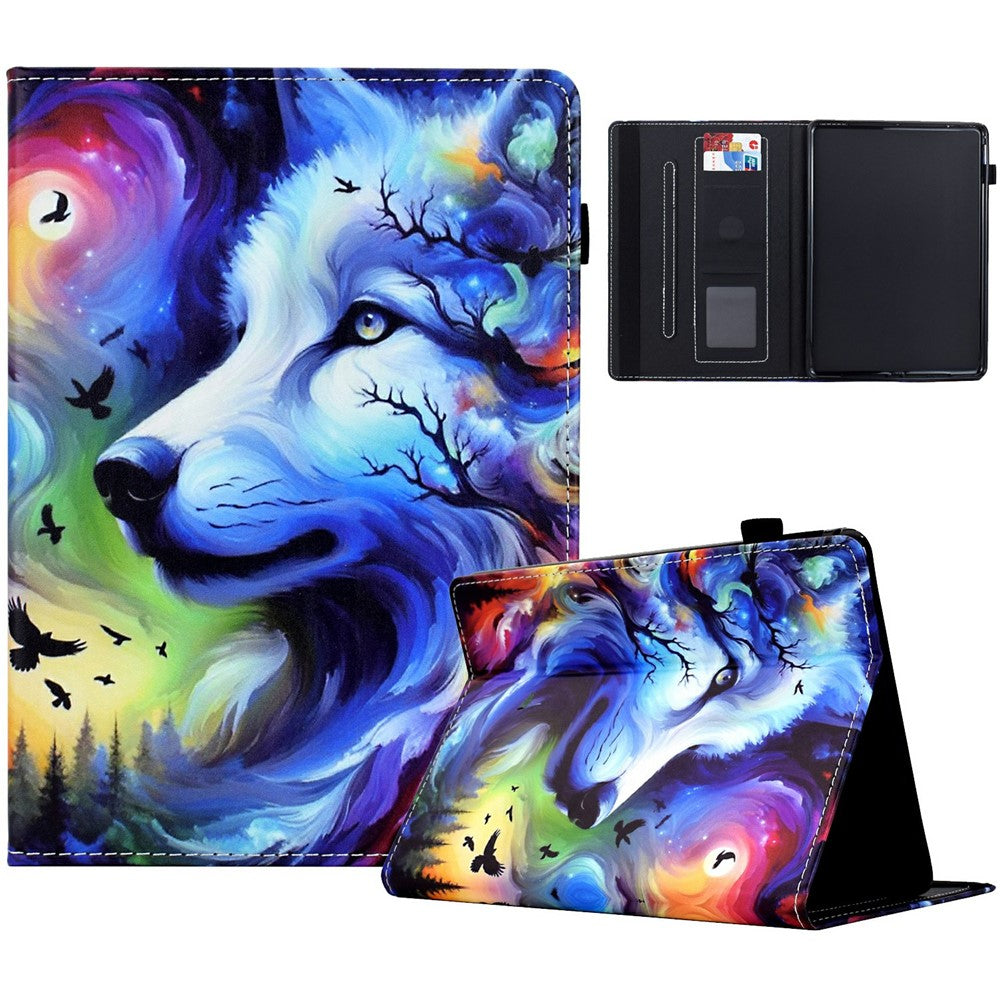 For Amazon Kindle Paperwhite (2024) Case Card Holder Stand Pattern Printing Leather Cover