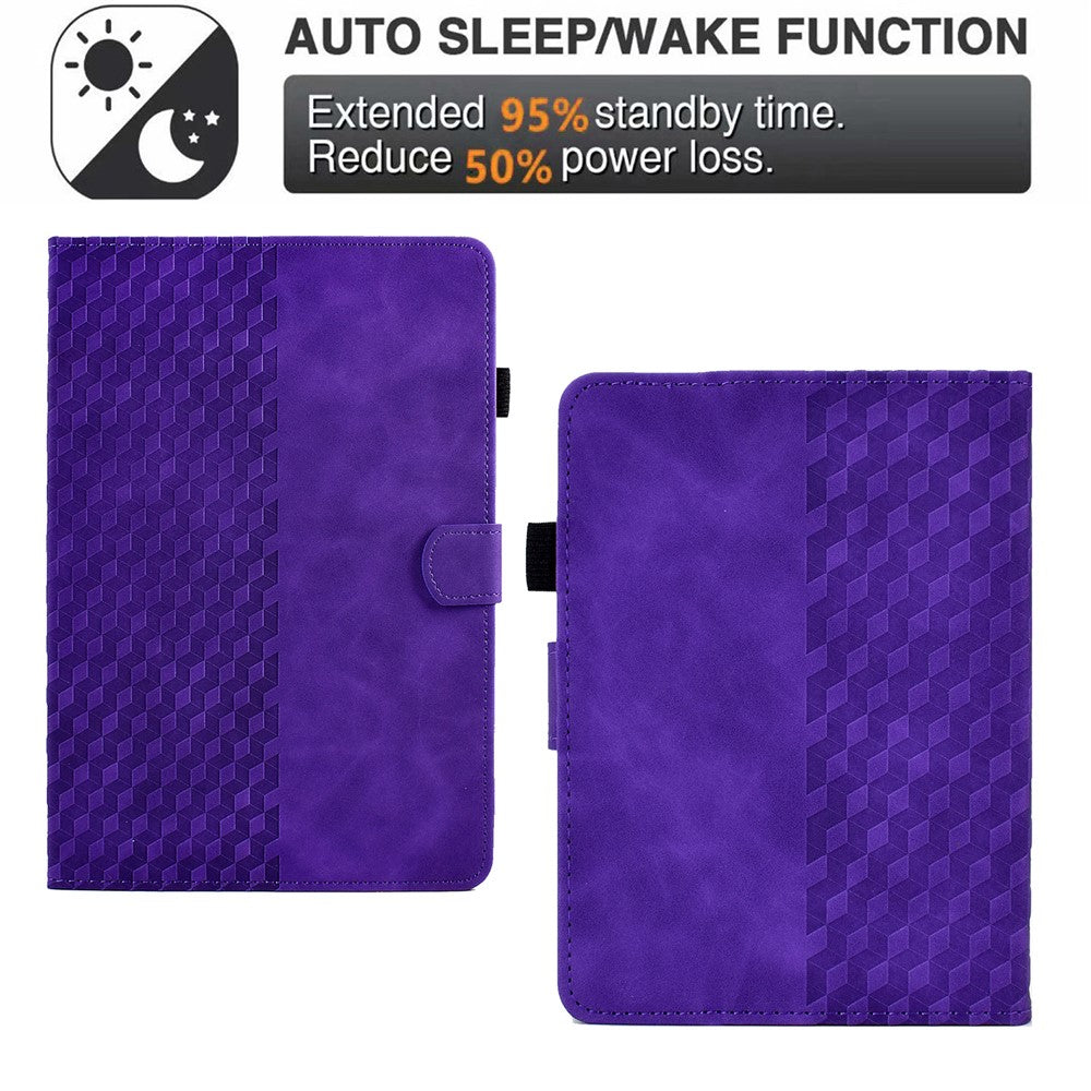 For Amazon Kindle Paperwhite (2024) Case Card Slots Leather Cover Block Pattern
