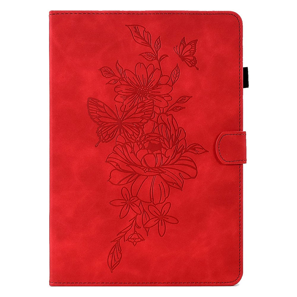 For Amazon Kindle Paperwhite (2024) Case Flower Butterfly Imprinted Card Slots Leather Cover