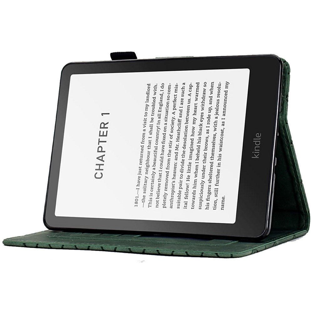 For Amazon Kindle Paperwhite (2024) Case Card Slots Stand Rhombus Auto Wake / Sleep Leather Cover