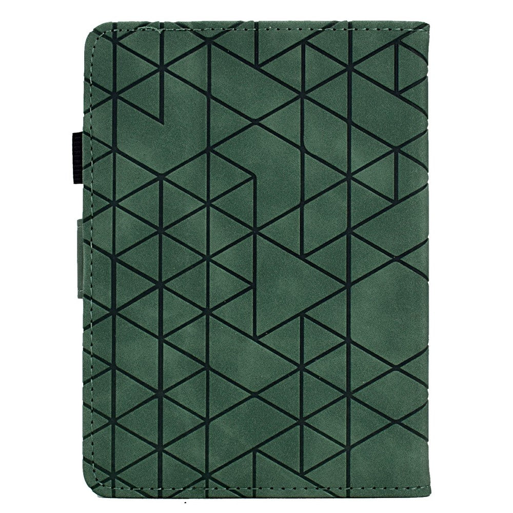 For Amazon Kindle Paperwhite (2024) Case Card Slots Stand Rhombus Auto Wake / Sleep Leather Cover