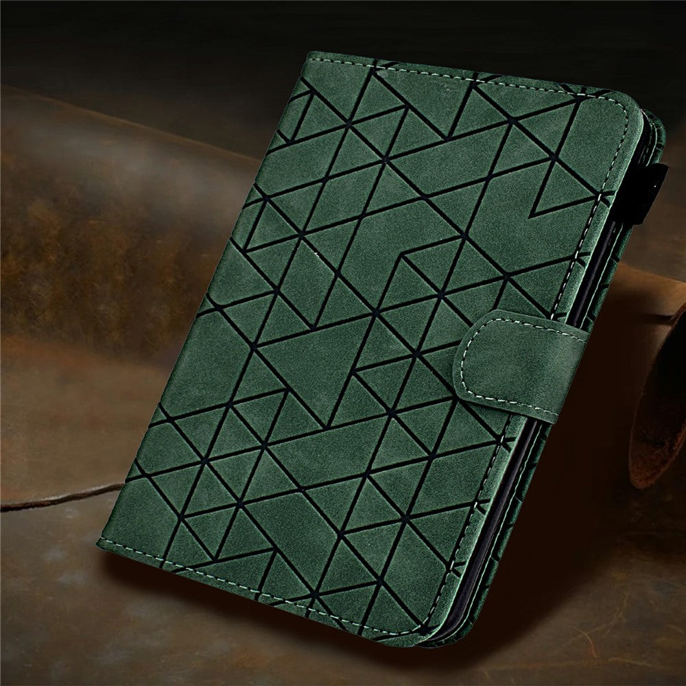 For Amazon Kindle Paperwhite (2024) Case Card Slots Stand Rhombus Auto Wake / Sleep Leather Cover