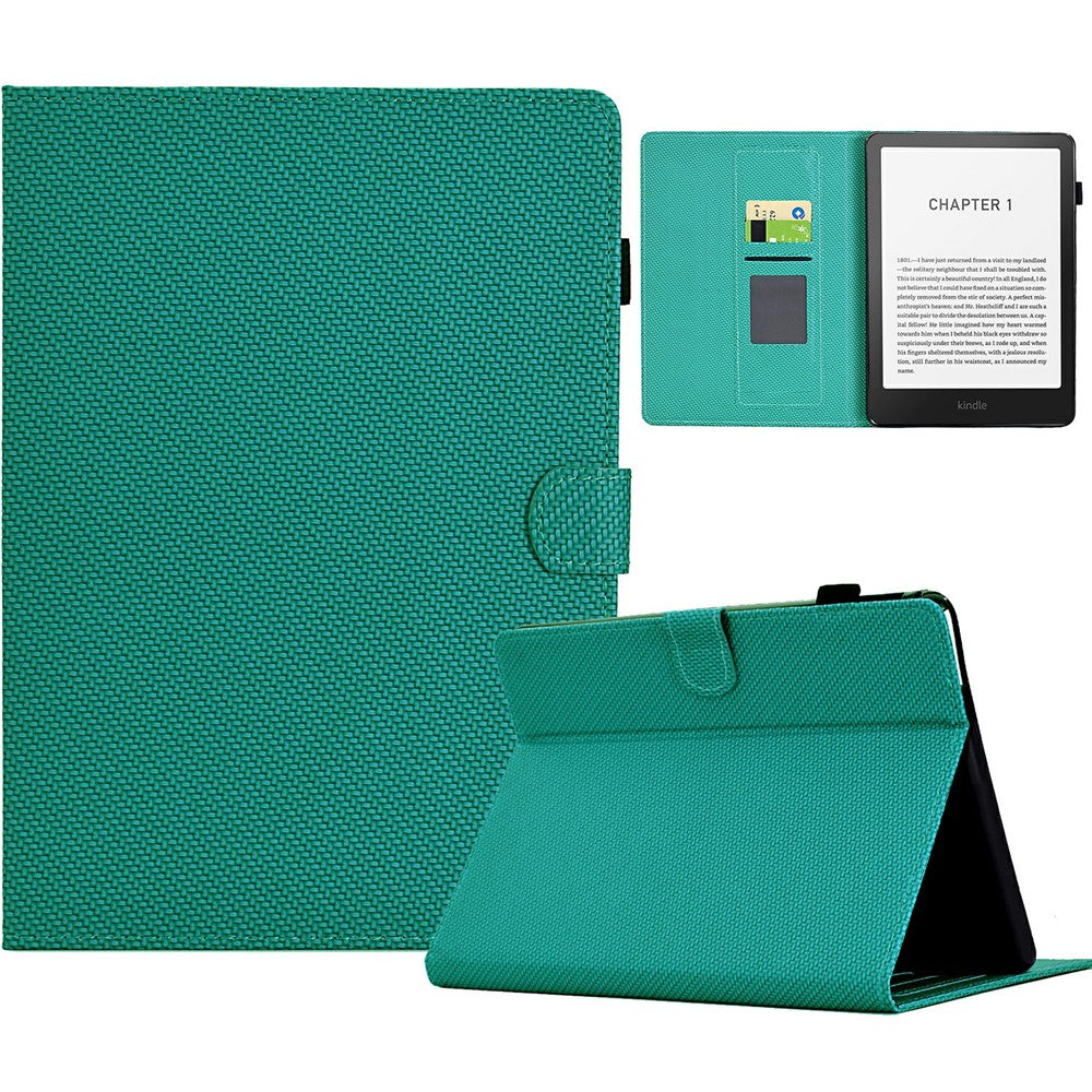 For Amazon Kindle Paperwhite (2024) Case Carbon Fiber Texture PU Leather Cover Stand View