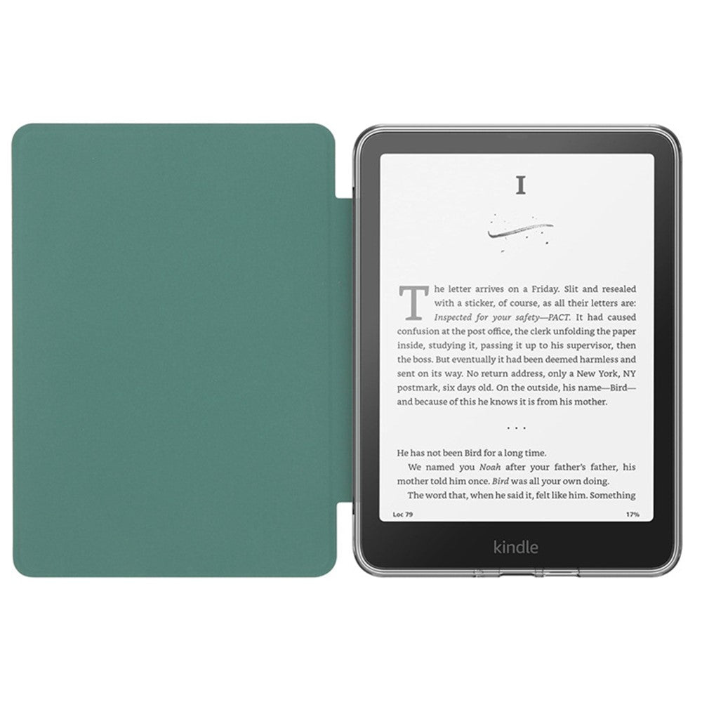 For Amazon Kindle Paperwhite (2024) / Kindle Colorsoft Case Anti Drop PU Leather + TPU + Acrylic Clear Protective Cover