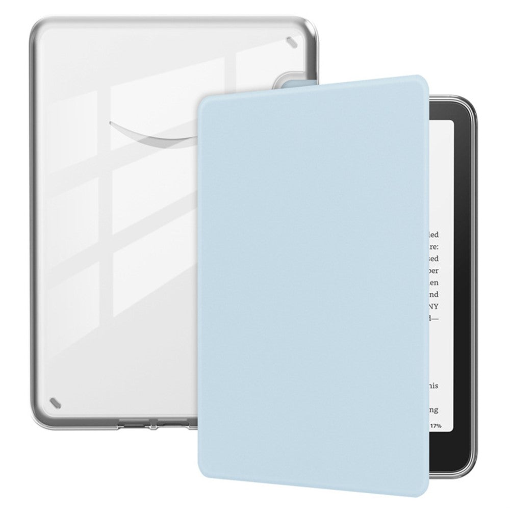 For Amazon Kindle Paperwhite (2021) Case Anti Drop PU Leather + TPU + Acrylic Clear Protective Cover
