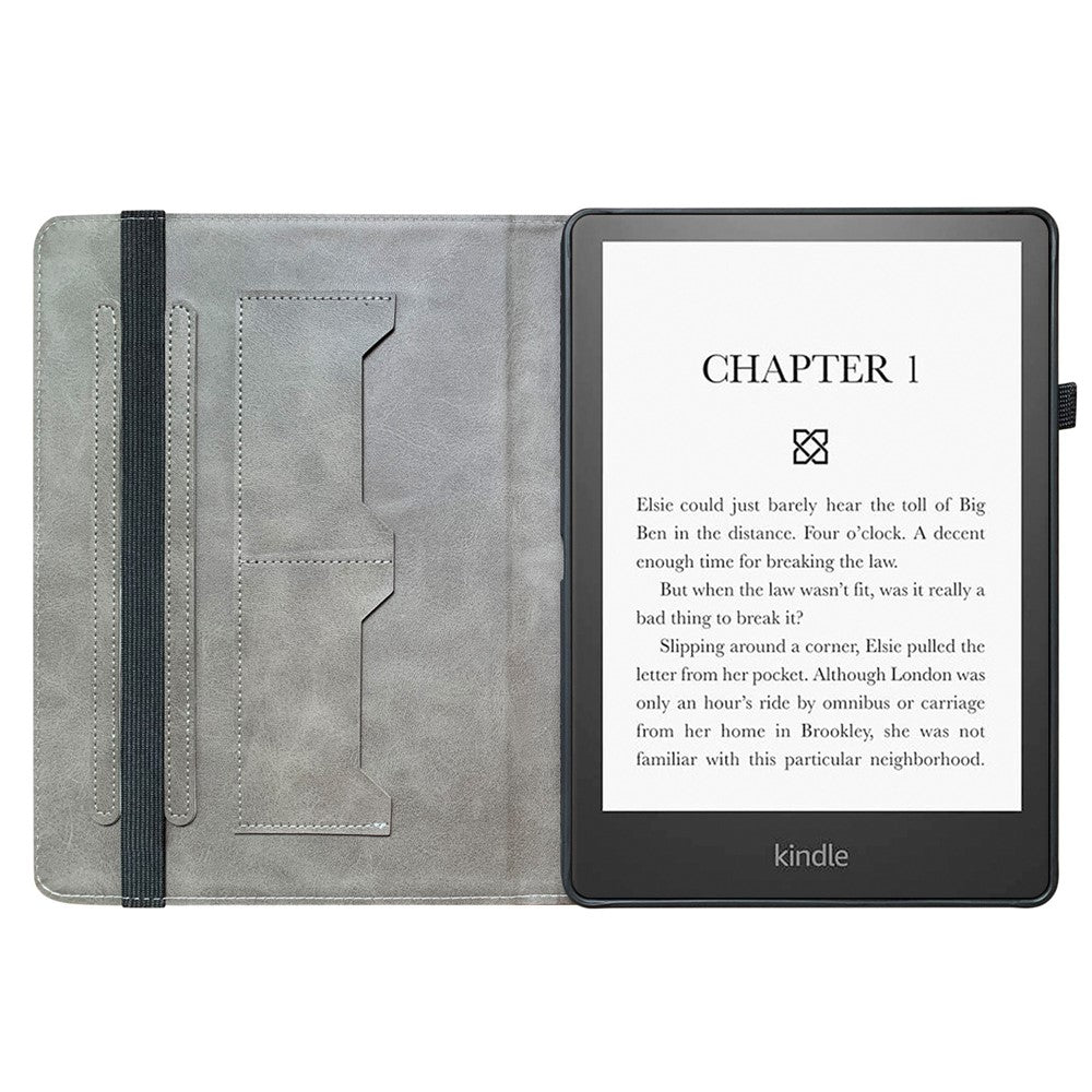 For Amazon Kindle Paperwhite (2021) Leather Case Pattern Printed Stand Tablet Cover with Card Slots
