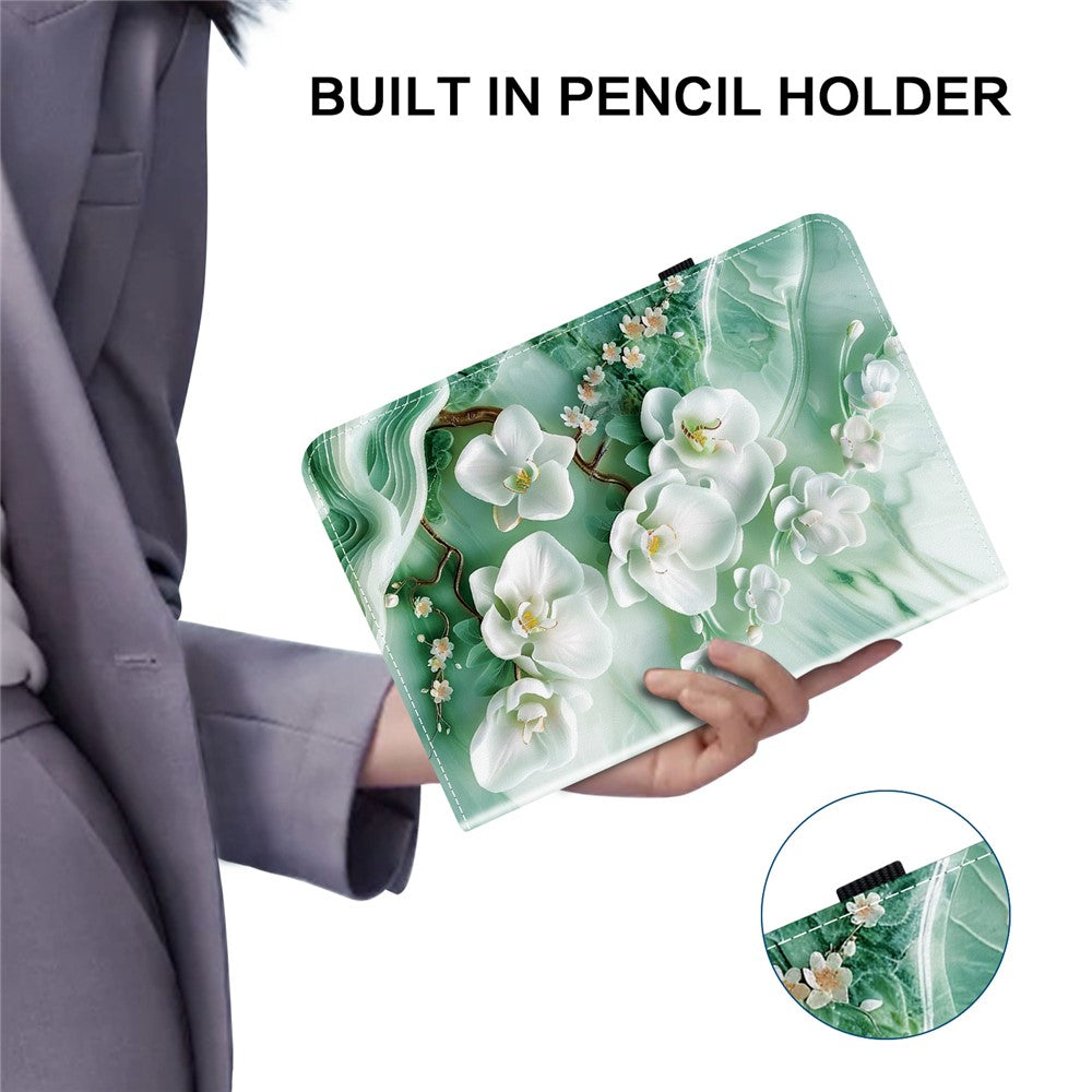 For Amazon Kindle Paperwhite (2024) / Kindle Colorsoft Leather Case Pattern Printed Stand Tablet Cover with Card Slots