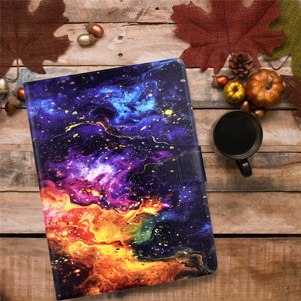 For Amazon Fire 7 (2022) Stand Case Pattern Printing Tablet Leather Cover with Auto Wake / Sleep