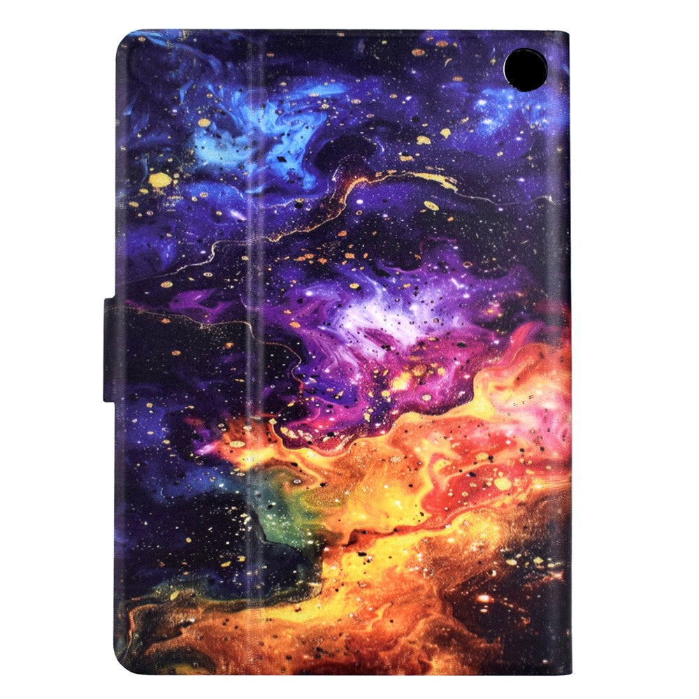 For Amazon Fire 7 (2022) Stand Case Pattern Printing Tablet Leather Cover with Auto Wake / Sleep