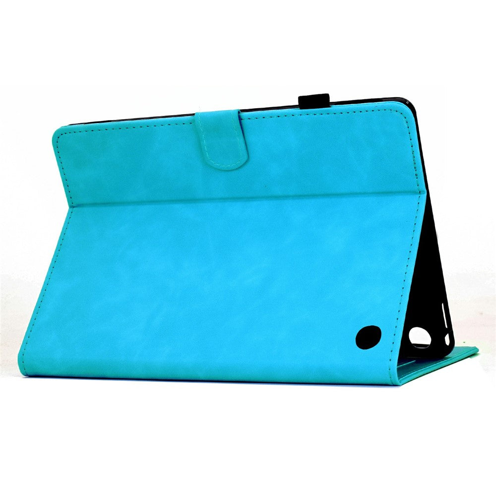 For Amazon Fire 7 (2022) Case Mandala Imprinted Leather Tablet Cover with Card Slots