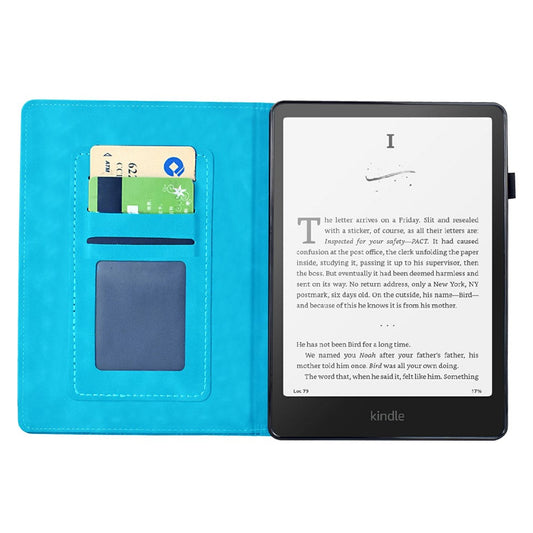 For Amazon Kindle Paperwhite 6 (2024) Case Mandala Imprinted Leather Tablet Cover with Card Slots