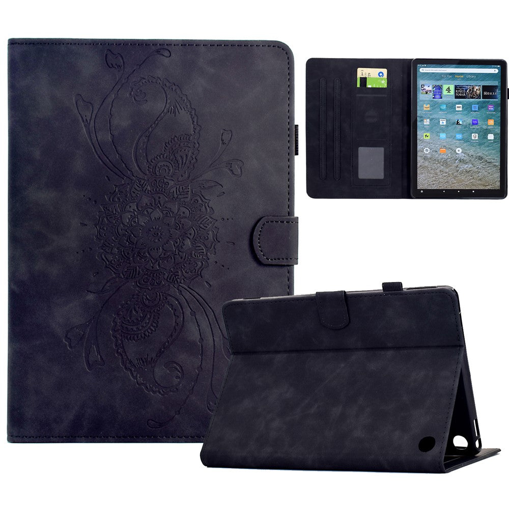 For Amazon Kindle Fire Max 11 2023 Case Mandala Imprinted Leather Tablet Cover with Card Slots