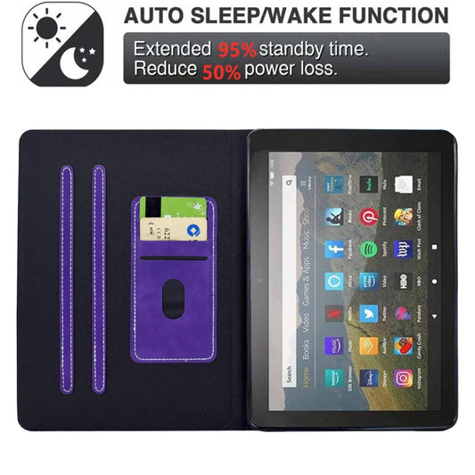 For Amazon Fire 7 (2022) Case PU Leather Tablet Cover with Card Slots