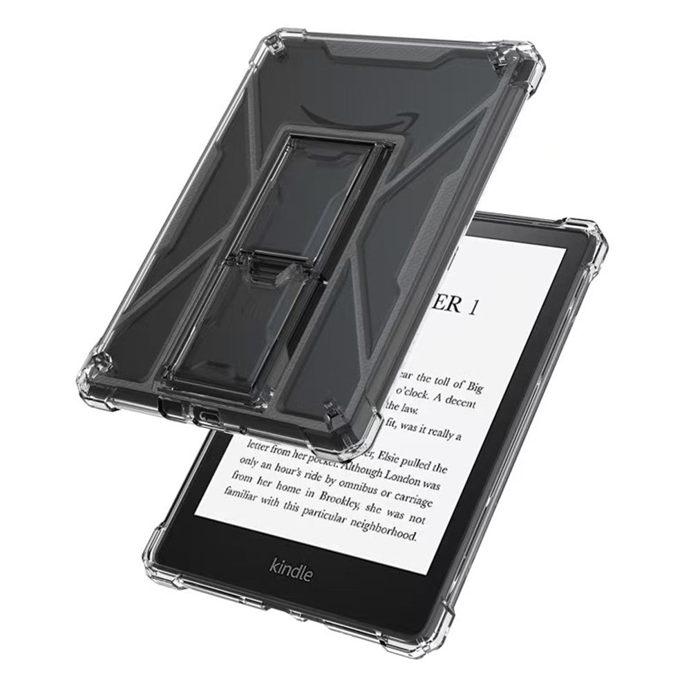 Clear Case For Amazon Kindle Paperwhite 3 (2015) / 2 (2015) / 1 (2015) Kickstand Shockproof TPU + PC Tablet Cover with Pen Slot