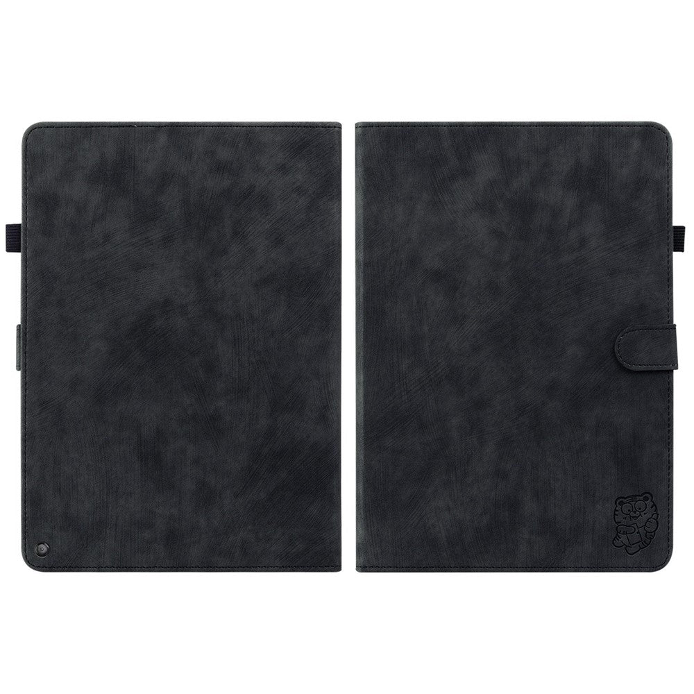 For Amazon Fire HD 10 (2021) / Fire HD 10 Plus (2021) Stand Card Holder Leather Tablet Case Cute Tiger Pattern Imprinted Shockproof Cover