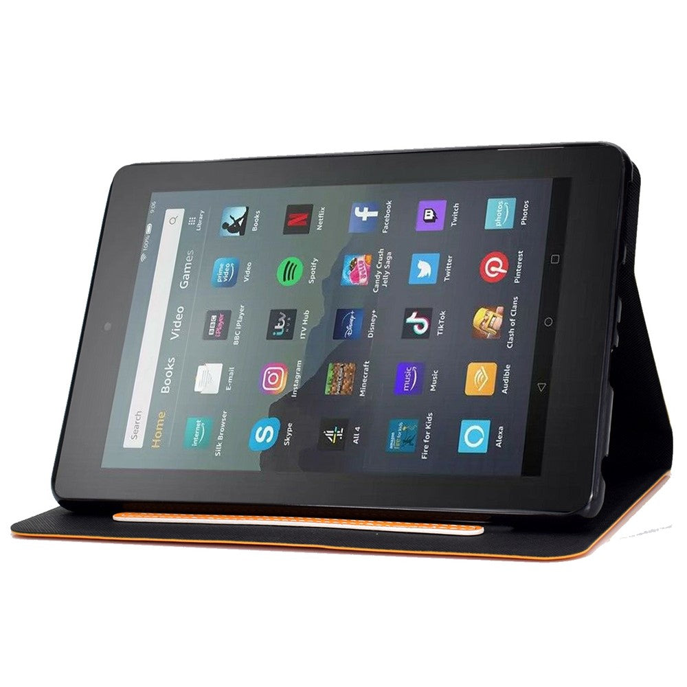 For Amazon Fire 7 (2022) PU Leather Card Holder Tablet Cover Full Protection Case with Stand