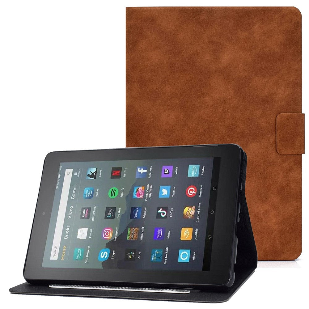 For Amazon Fire 7 (2022) PU Leather Card Holder Tablet Cover Full Protection Case with Stand