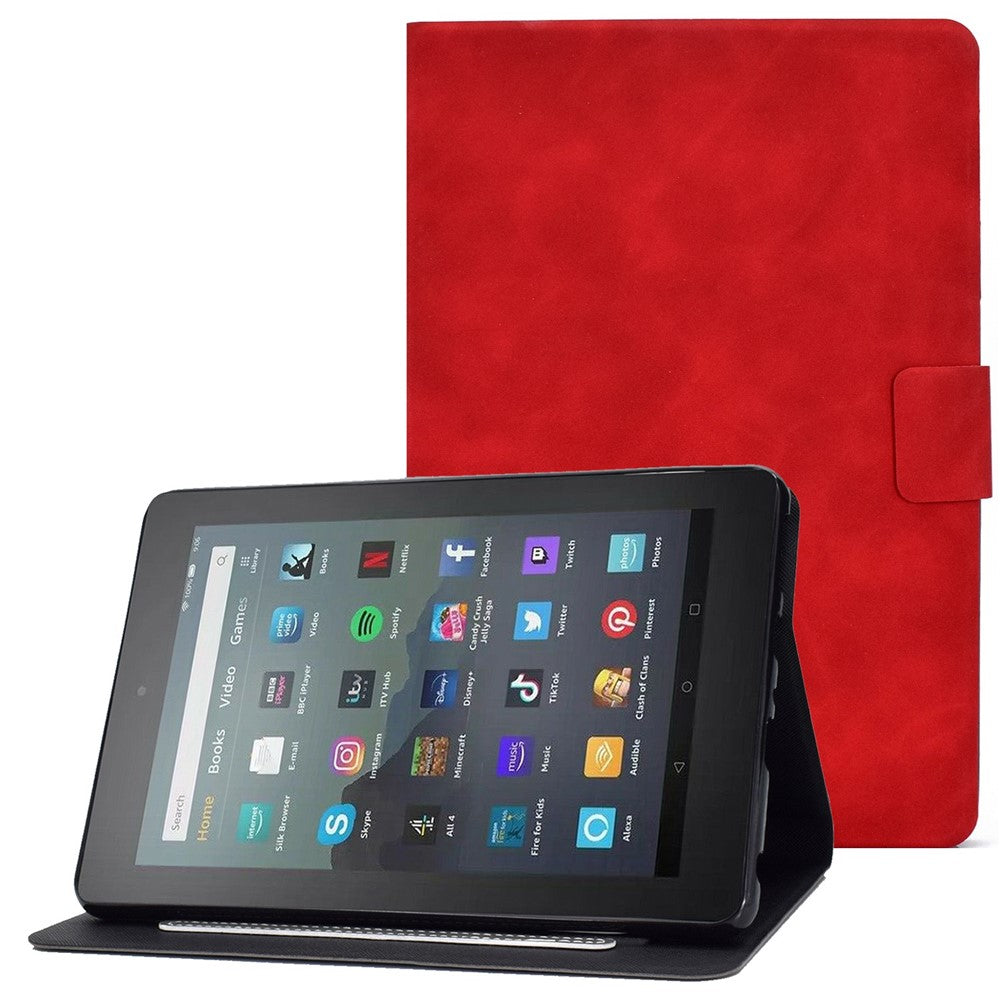 For Amazon Fire 7 (2022) PU Leather Card Holder Tablet Cover Full Protection Case with Stand