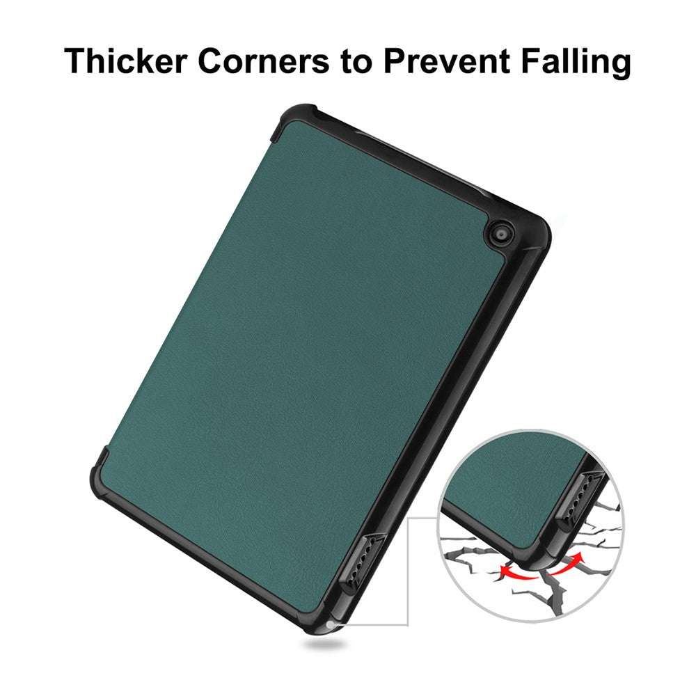 ENKAY HAT PRINCE For Amazon Fire 7 (2022) Tri-fold Stand Tablet Case Auto Wake / Sleep Function PU Leather + PC Protective Cover