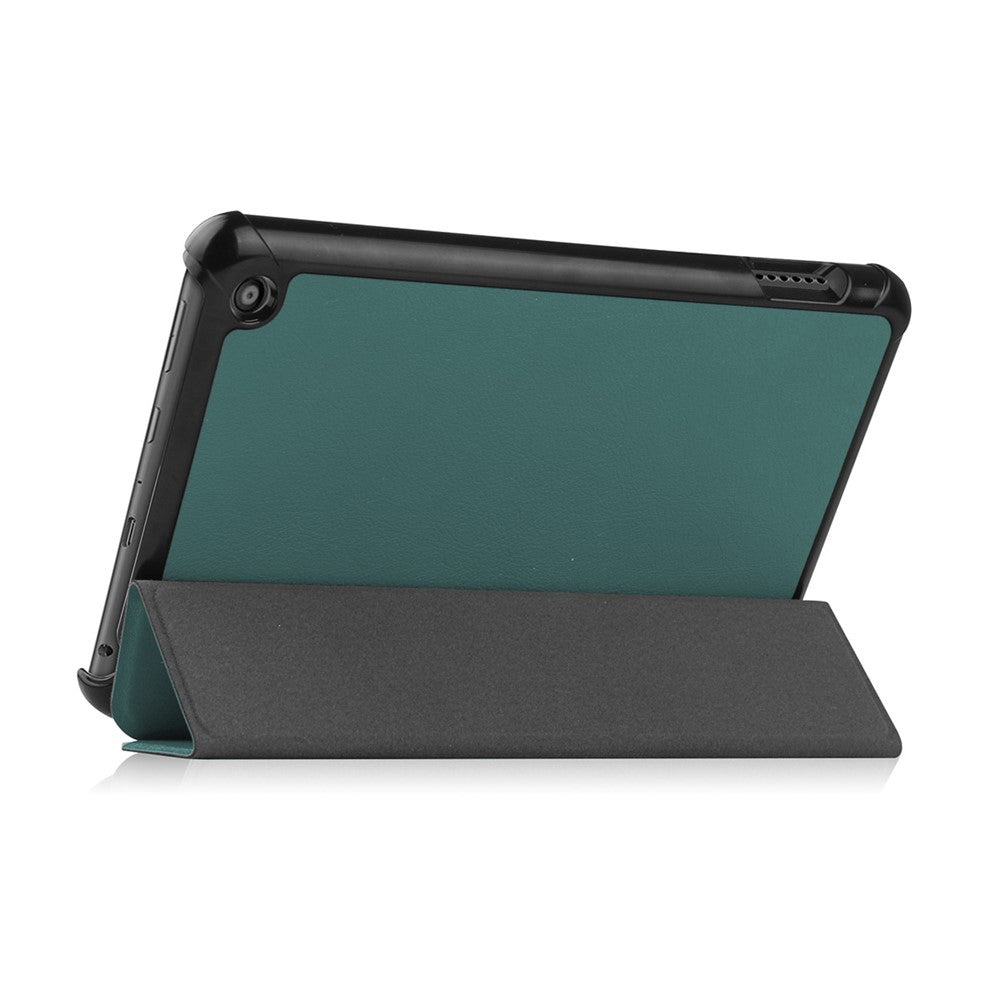 ENKAY HAT PRINCE For Amazon Fire 7 (2022) Tri-fold Stand Tablet Case Auto Wake / Sleep Function PU Leather + PC Protective Cover
