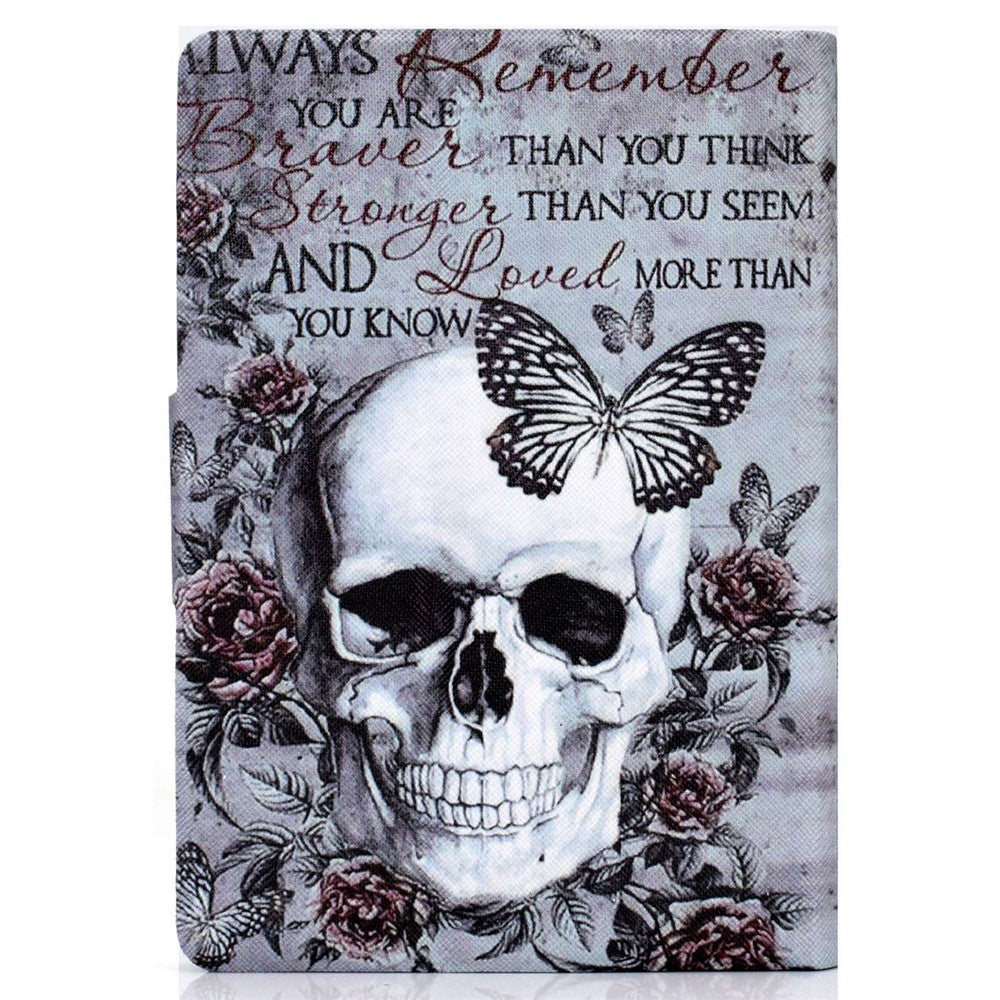 For Amazon Kindle Paperwhite 5 (2021) Pattern Printing Tablet Case PU Leather Card Slots Stand Cover Magnetic Shell Cover