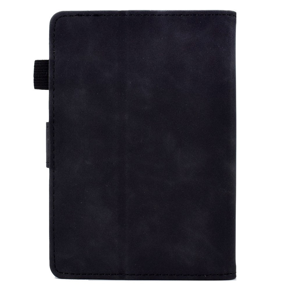 For Amazon Kindle Paperwhite (2015) / 2 (2015) / 3 (2015) / 4 (2018) Heart Shape Imprinted Solid Color PU Leather Flip Stand Protective Case with Card Slots