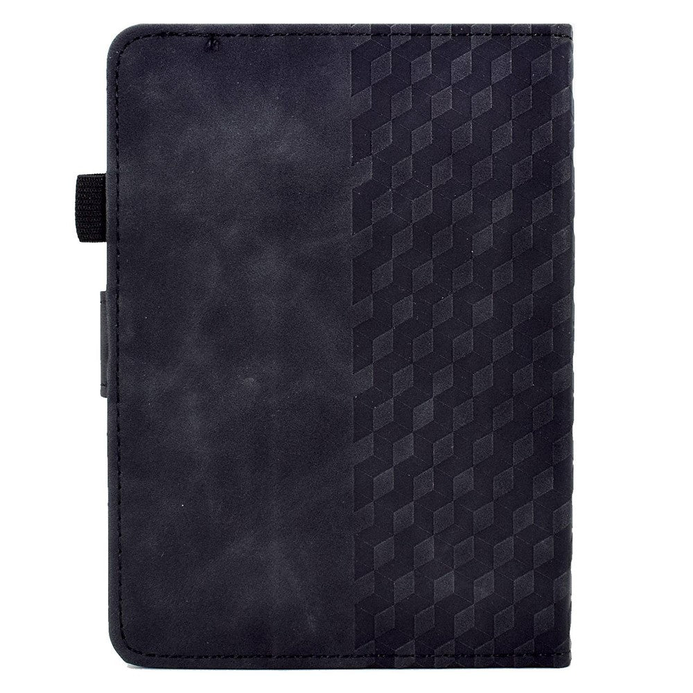 For Amazon Kindle Paperwhite 5 (2021) Anti-Drop Leather Case Auto Wake / Sleep Shockproof Cover Solid Color Pattern Imprinted Tablet Protector with Card Slots / Stand