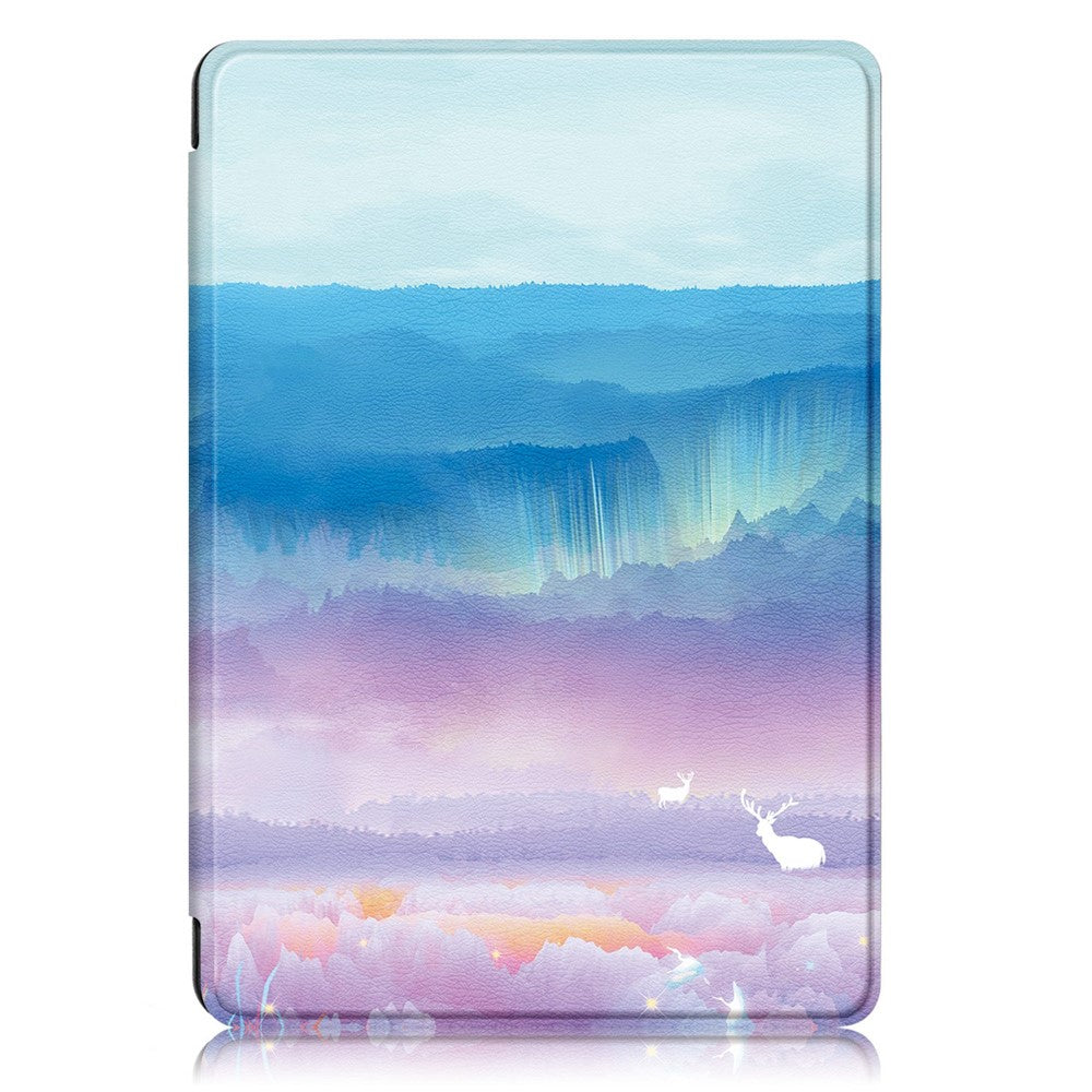 For Amazon Kindle Youth Edition 2022 Pattern Printing Tablet Case PU Leather Auto Sleep / Wake Smart Shockproof Protective Cover