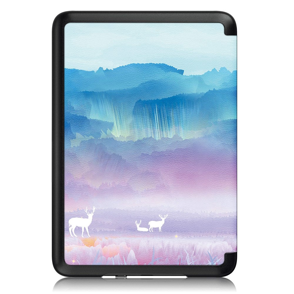 For Amazon Kindle Youth Edition 2022 Pattern Printing Tablet Case PU Leather Auto Sleep / Wake Smart Shockproof Protective Cover