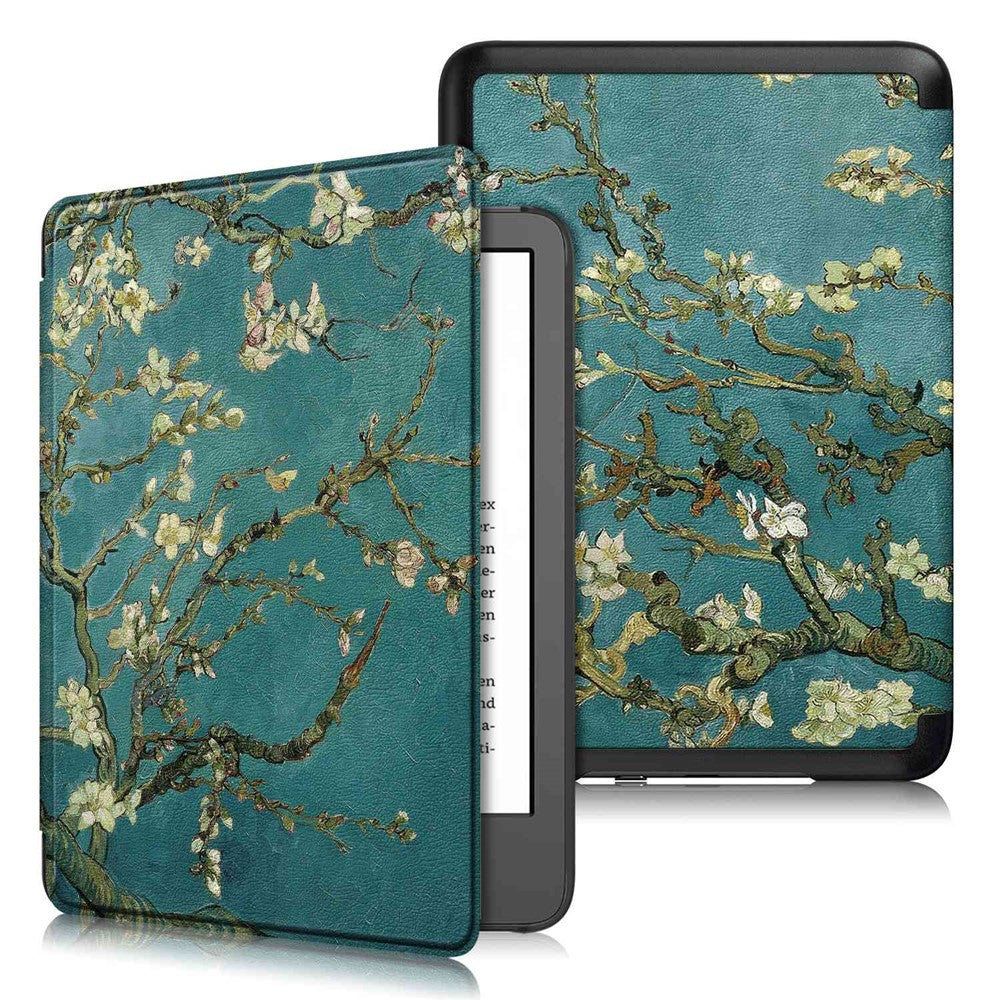For Amazon Kindle Youth Edition 2022 Pattern Printing Tablet Case PU Leather Auto Sleep / Wake Smart Shockproof Protective Cover
