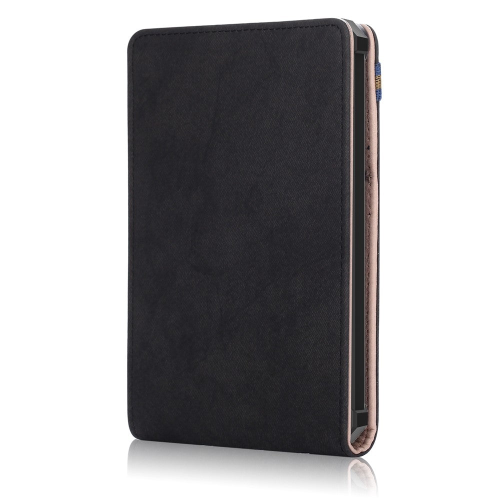For Amazon Kindle 6" (2022) Adjustable Stand Stitching PU Leather + TPU Case Solid Color E-Reader Cover with Inner Hand Strap