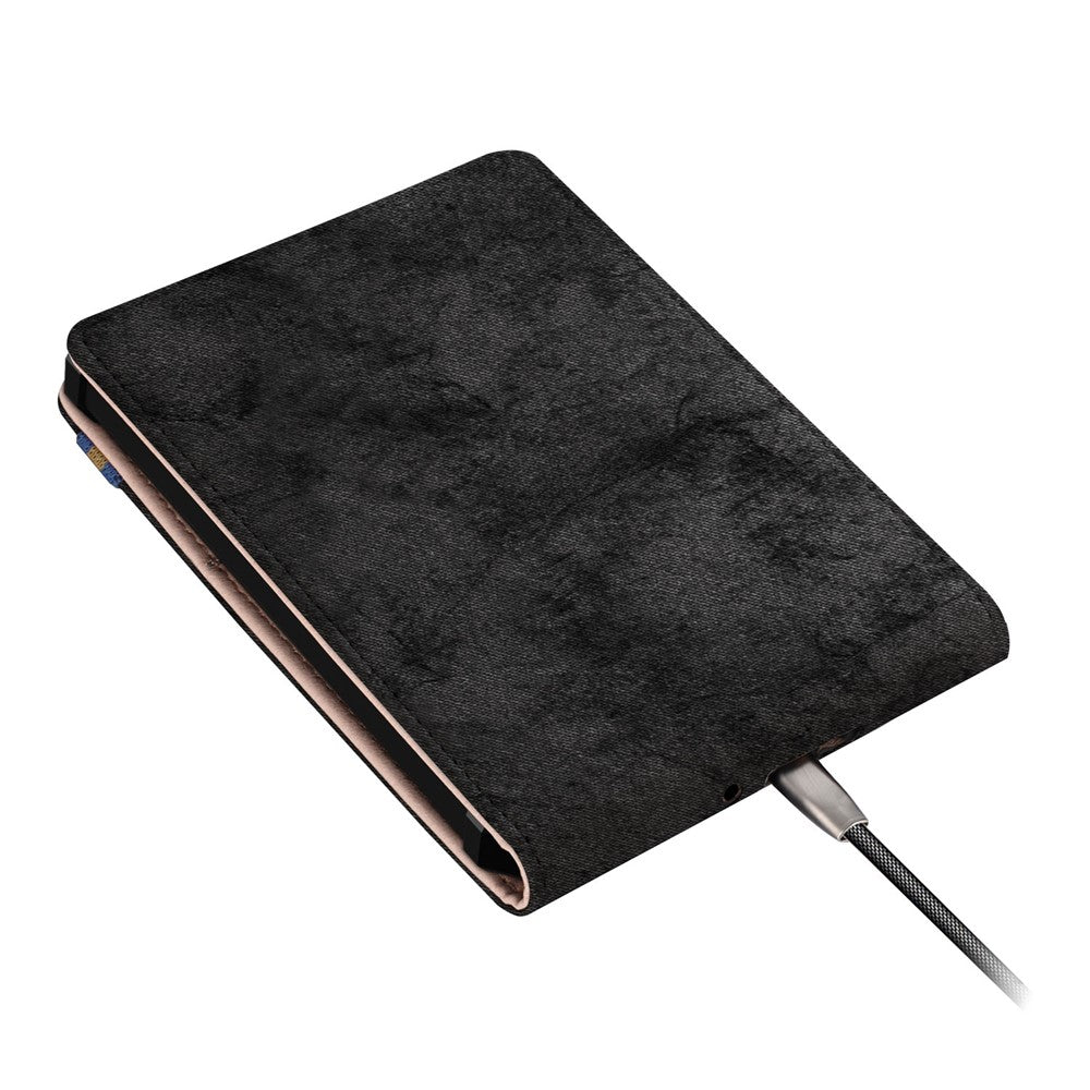 For Amazon Kindle 6" (2022) Adjustable Stand Stitching PU Leather + TPU Case Solid Color E-Reader Cover with Inner Hand Strap